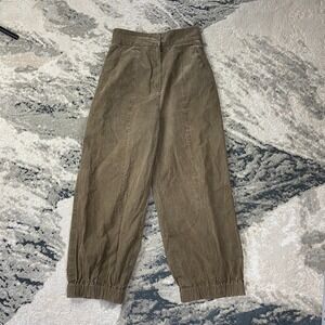 Vtg Fendi Roma Pants Womens 42 Brown Streetwear Casual High Waisted Tapered Leg